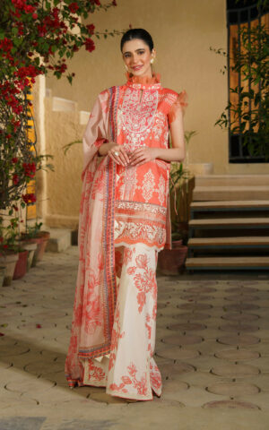 DAHLIA-U141M001 | Unstitched Lawn